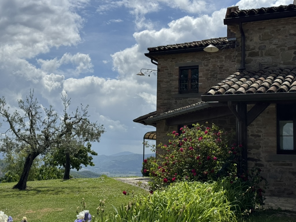 View of Monte Santa Maria Tiberina from Meone Vecchio